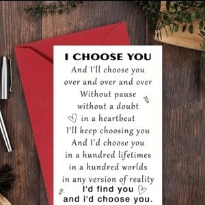 ☆I Choose You Card w/ Envelope☆
